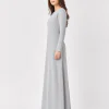 elrare pearl grey maxi side view