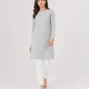 elrare pearl grey tunic front view