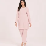elrare pearl pink soft cord coords front view