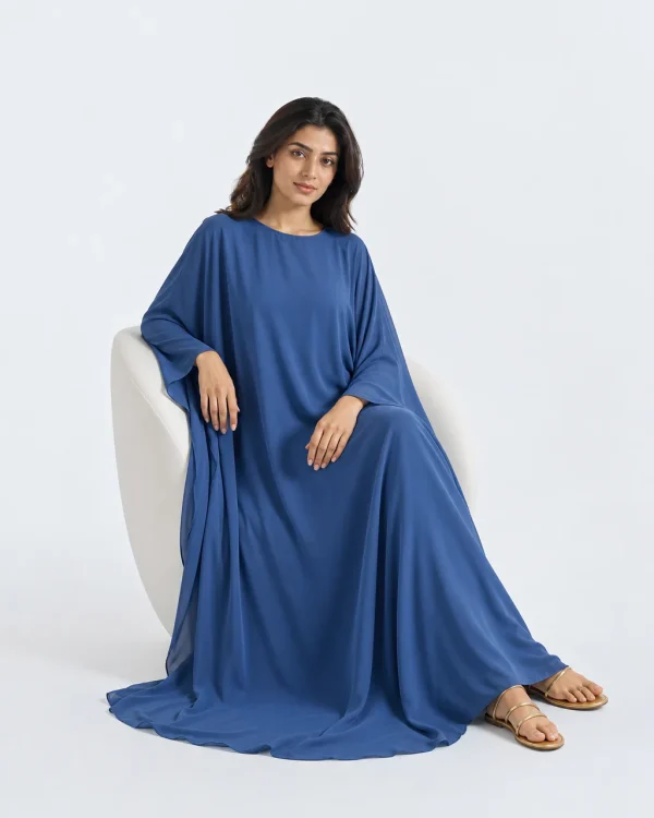 elrare persian blue solid kaftan seated
