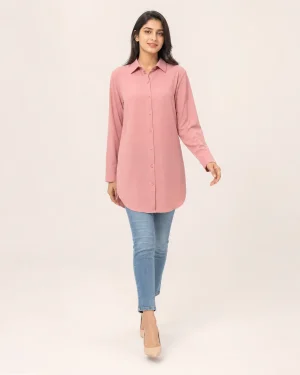 elrare pink clay shirt top front view