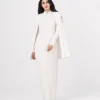 elrare platinum pleat cape exclusive front view