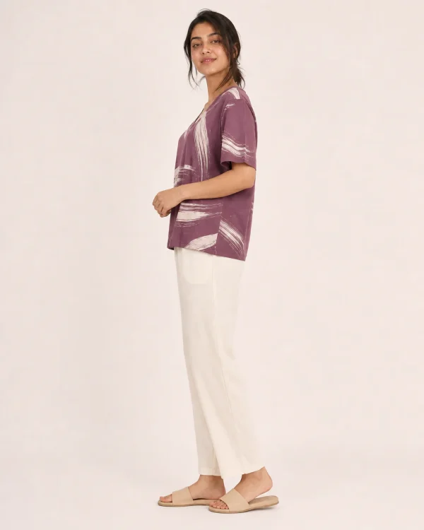 elrare plum abstract brush lounge side view