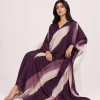elrare plum abstract kaftan seated