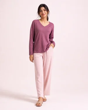 elrare plum blush contrast lounge front view