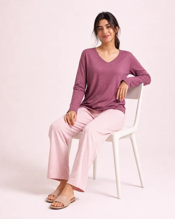elrare plum blush contrast lounge seated