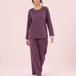 elrare plum solid lounge front view