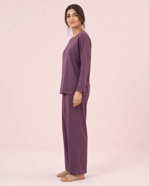 elrare plum solid lounge side view