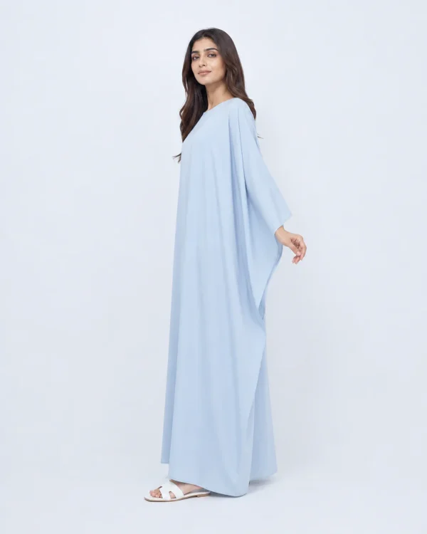 elrare powder blue solid kaftan side view