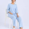elrare powder blue solid lounge seated