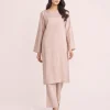 elrare rose beige paper silk coords front view