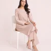 elrare rose beige paper silk coords seated