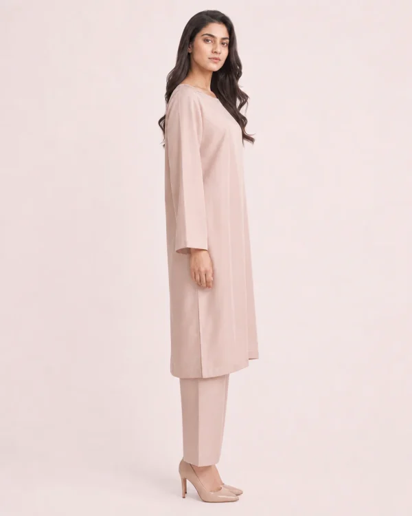 elrare rose beige paper silk coords side view