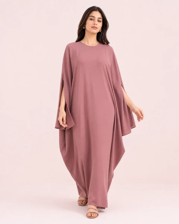elrare rosewood solid kaftan front view