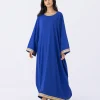 elrare royal blue gota kaftan front view