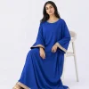 elrare royal blue gota kaftan seated