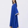 elrare royal blue gota kaftan side view