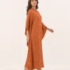 elrare rust geometric kaftan side view