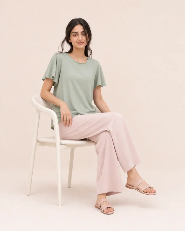 elrare sage blush contrast lounge seated