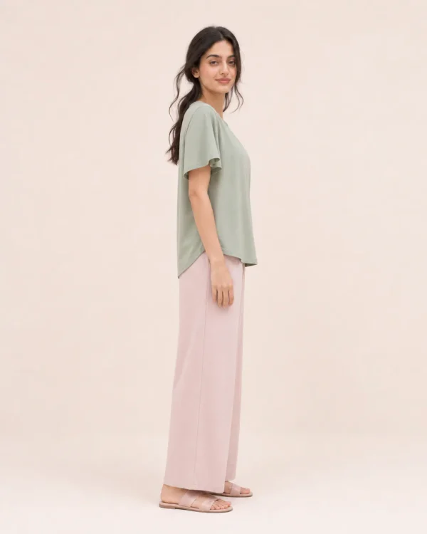 elrare sage blush contrast lounge side view