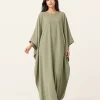 elrare sage kantha kaftan front view