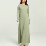 elrare sage plain maxi front view