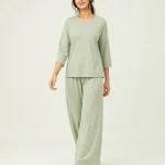 elrare sage solid lounge front view