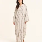 elrare sand paisley kaftan front view