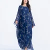 elrare sapphire bird kaftan front view