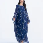 elrare sapphire bird kaftan front view