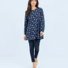 elrare sapphire floral top front view