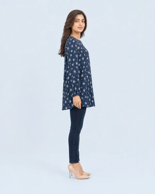elrare sapphire floral top side view