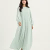 elrare seafoam solid kaftan front view