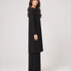 elrare soft black crepe ridge coords side view