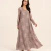 elrare taupe orchid maxi front view