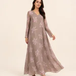 elrare taupe orchid maxi front view