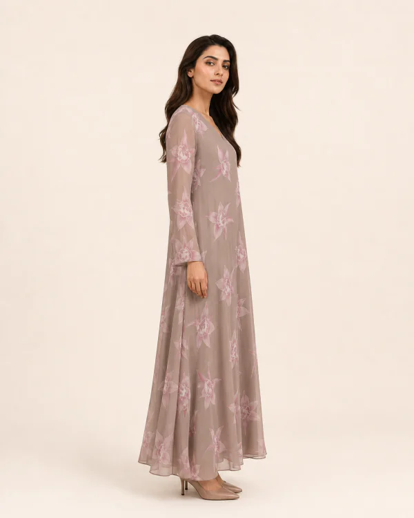elrare taupe orchid maxi side view