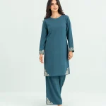 elrare teal ivory resham corner coords front view