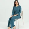 elrare teal ivory resham corner coords seated
