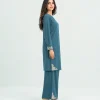 elrare teal ivory resham corner coords side view