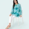 elrare teal watercolor top seated