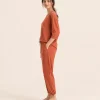 elrare terracotta drawstring lounge side view
