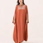 elrare terracotta mirror kaftan front view