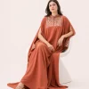 elrare terracotta mirror kaftan seated
