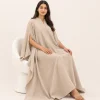 elrare warm stone solid kaftan seated