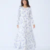 elrare white blue china maxi front view