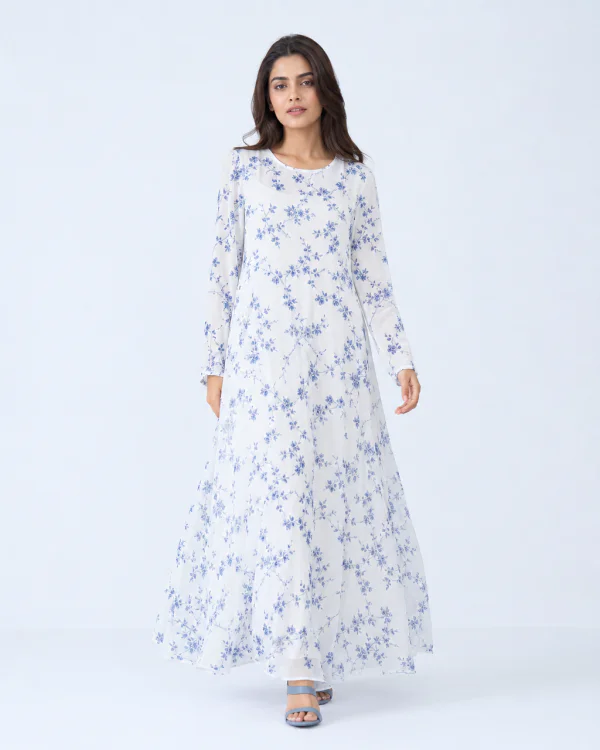 elrare white blue china maxi front view