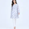 elrare white blue porcelain tunic front view