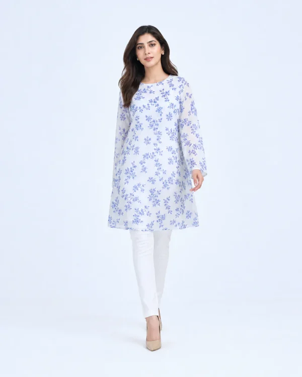 elrare white blue porcelain tunic front view